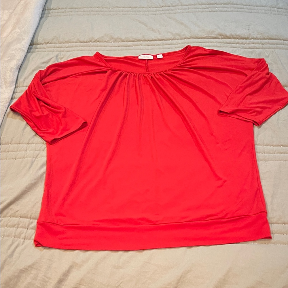 New York & Company , red 3/4 sleeve, open shoulders